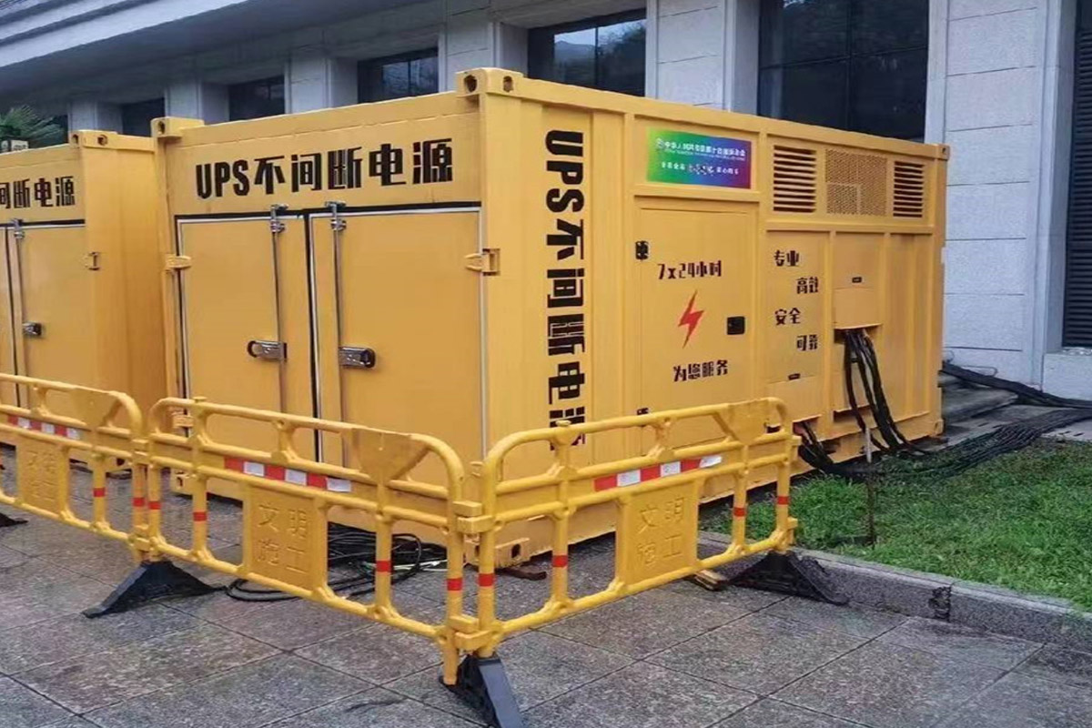 海南发电机租赁施工现场