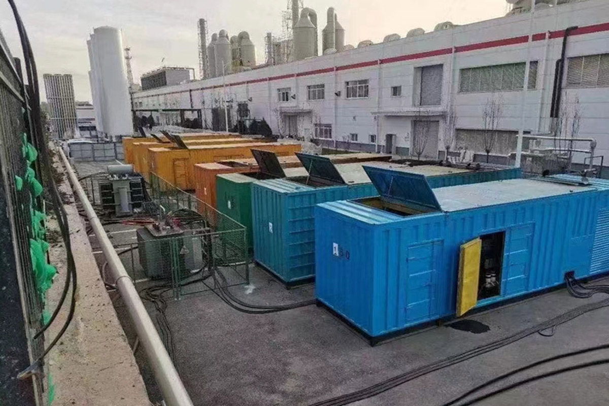 海南发电机租赁施工现场